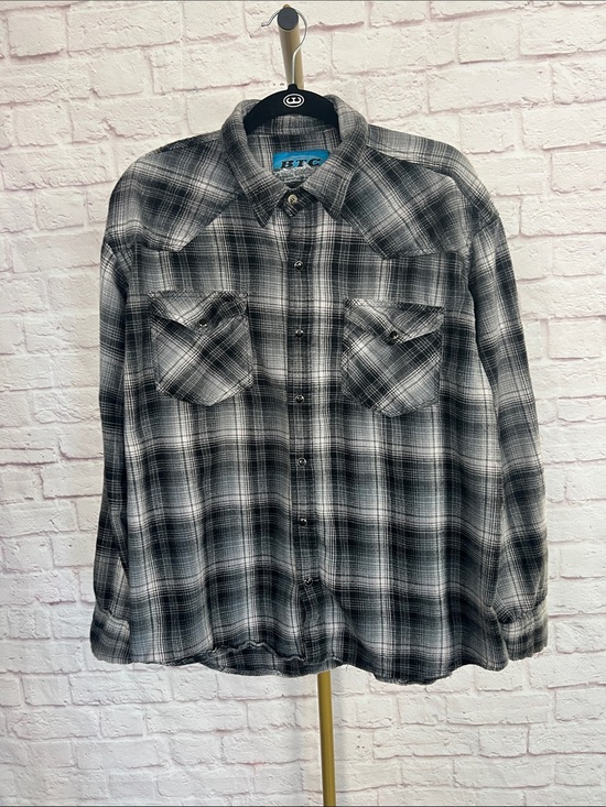 Bay Trading Co Other - TC Black & Gray Plaid Men’s Casual Button-Down Shirt